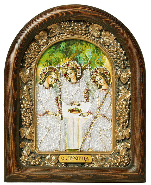Икона Святая троица бисер