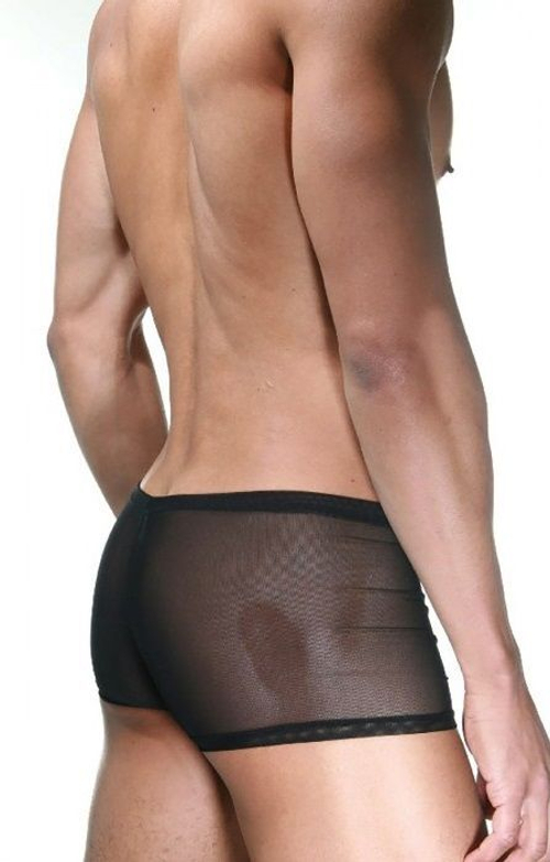 Черные боксеры с розовой вставкой