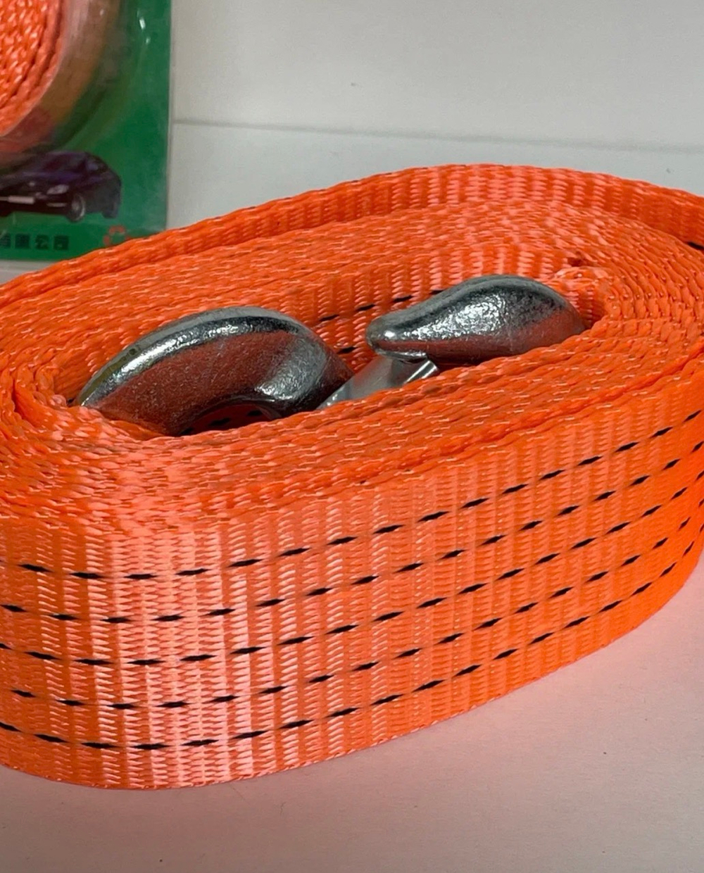 3Т-3М / Трос буксировочный для автомобиля, 3 тонны, длина 3 метра, с крюками, оранжевый, TG (1 шт.)