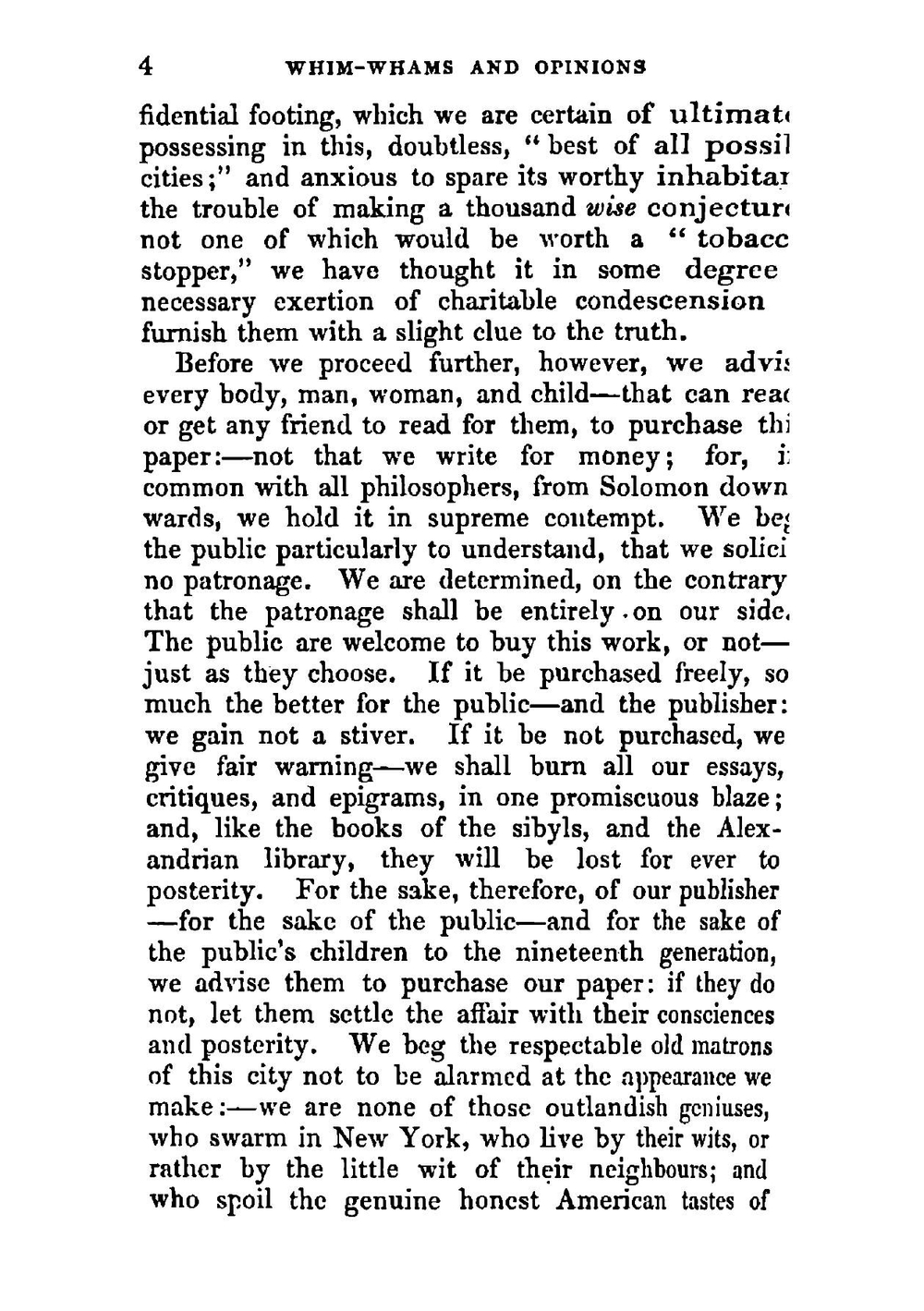 Salmagundi, Or, The Whim-whams and Opinions of Launcelot Langstaff, Esq., and Others | Washington Irving