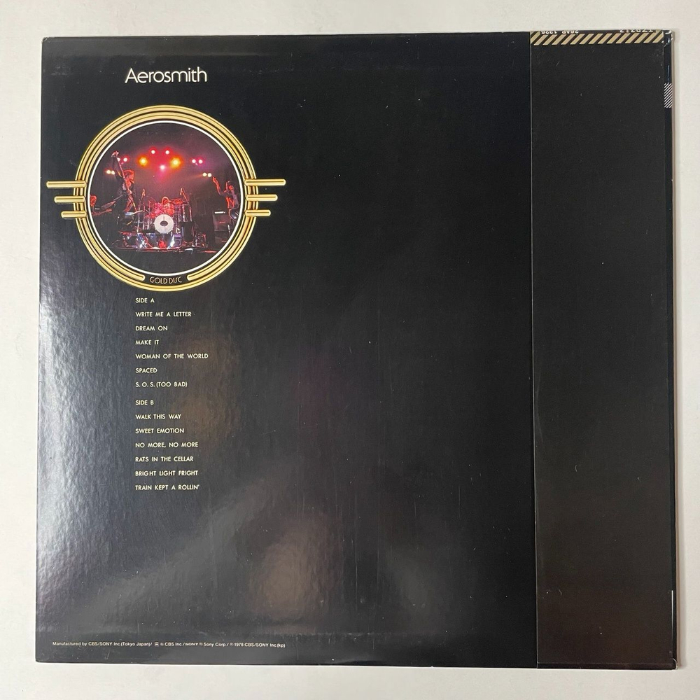 Винтажная виниловая пластинка LP Aerosmith Gold Disc (Japan 1978) (Obi)
