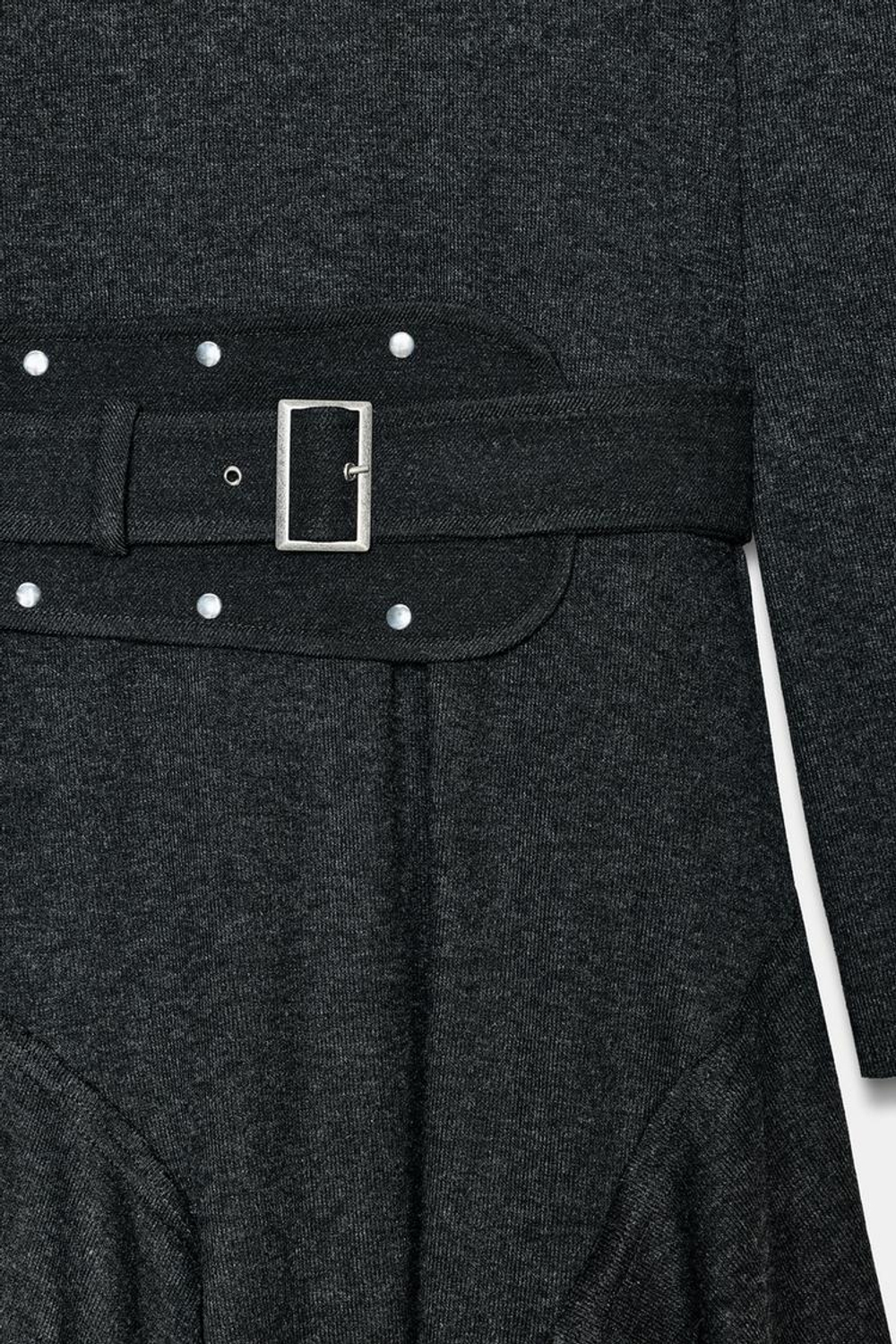 ZARA ПЛАТЬЕ МИДИ АСИММЕТРИЧНОГО КРОЯ, СЕРЫЙ