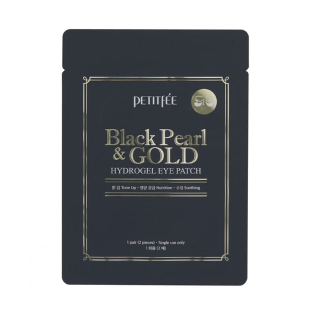 Petitfee Патчи для глаз гидрогелевые «жемчуг/золото» - Black pearl &amp; gold hydrogel eye patch, 2шт
