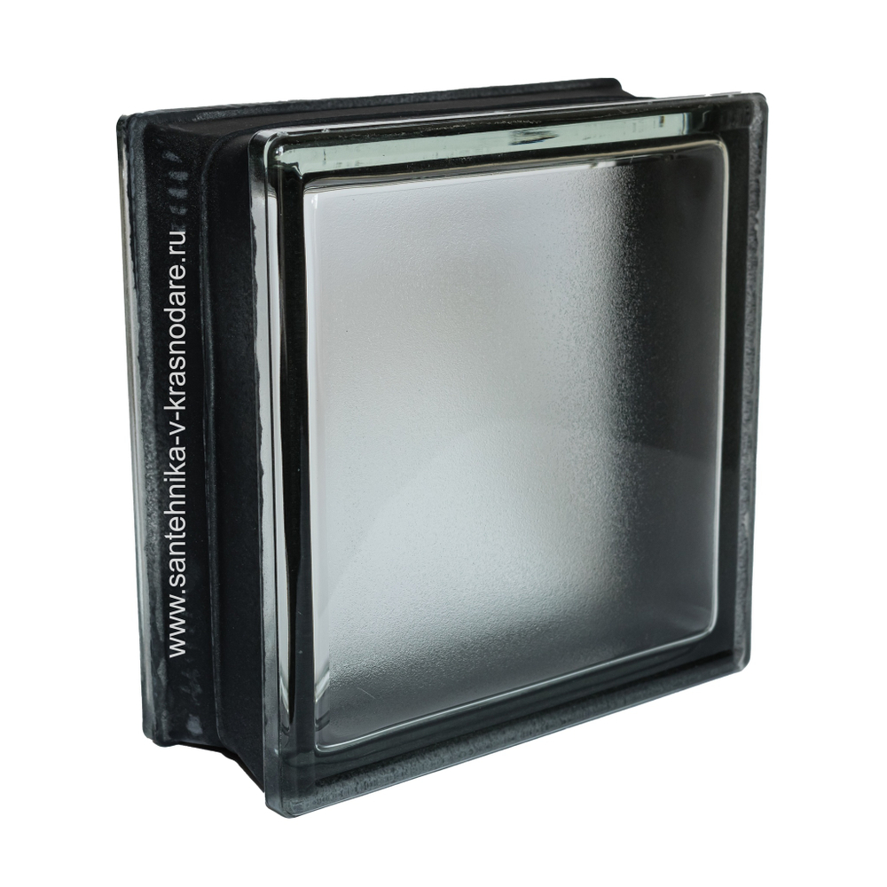 Купить Стеклоблок бесцветный арктик черный бриллиант Vitrablok 19х19х8