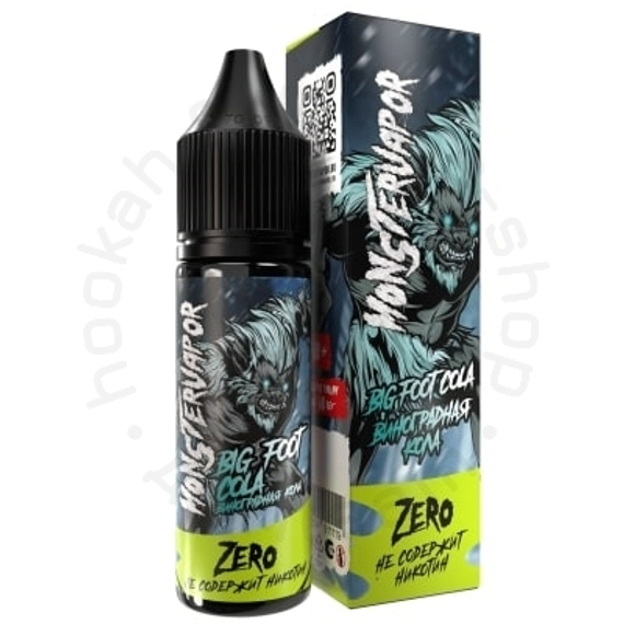 Жидкость MONSTERVAPOR BIG FOOT COLA с ароматом виноградной колы, 0 мг/см³, 30 мл. ZERO.