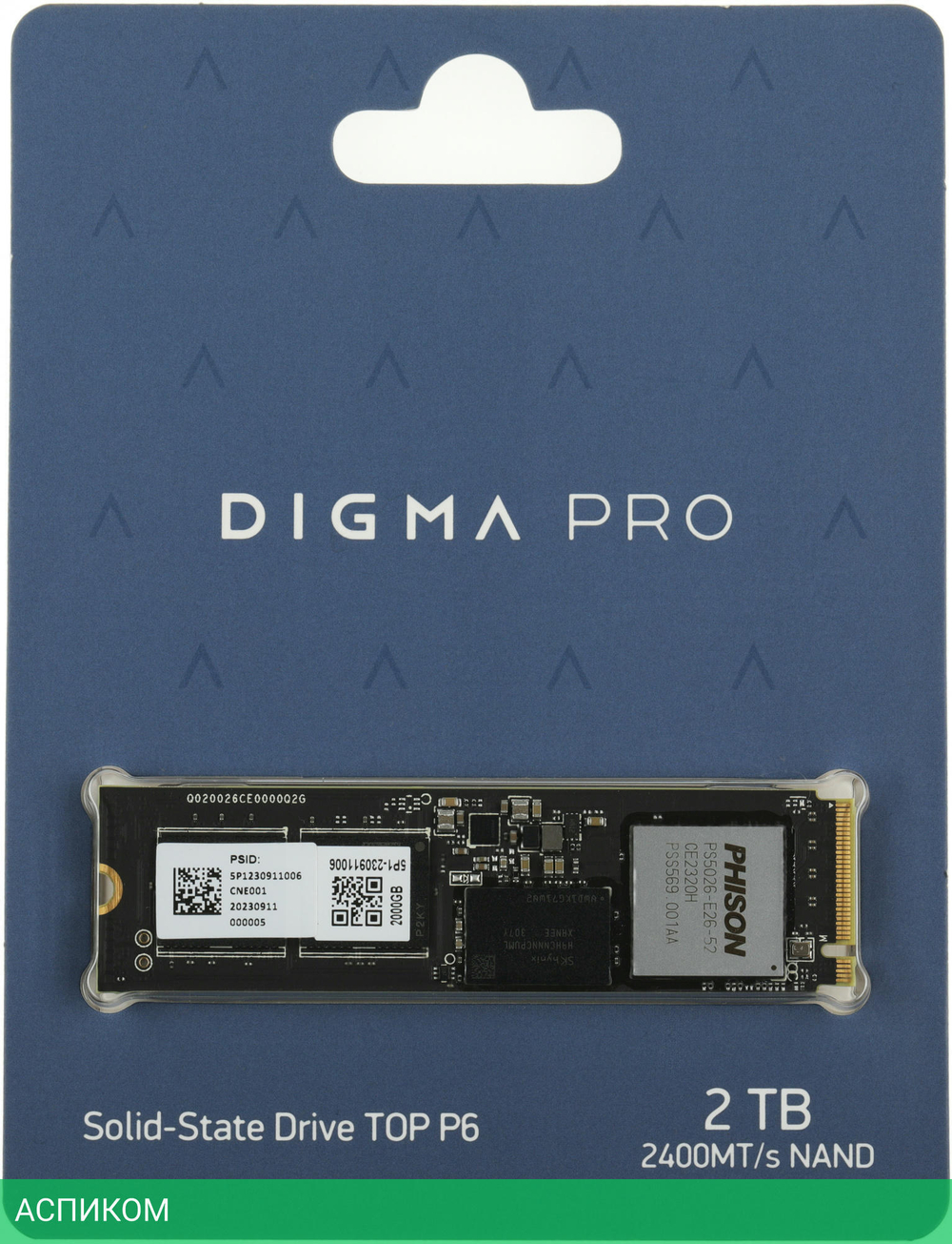 SSD диск Digma Pro Top P6 2000GB (DGPST5002TP6T4)