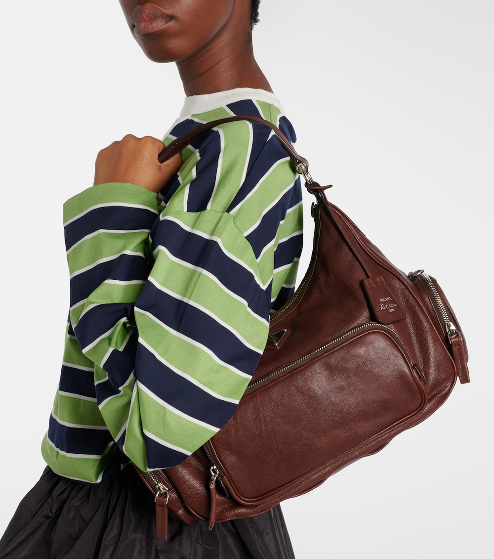 Сумка Prada Medium Leather Shoulder "Brown"