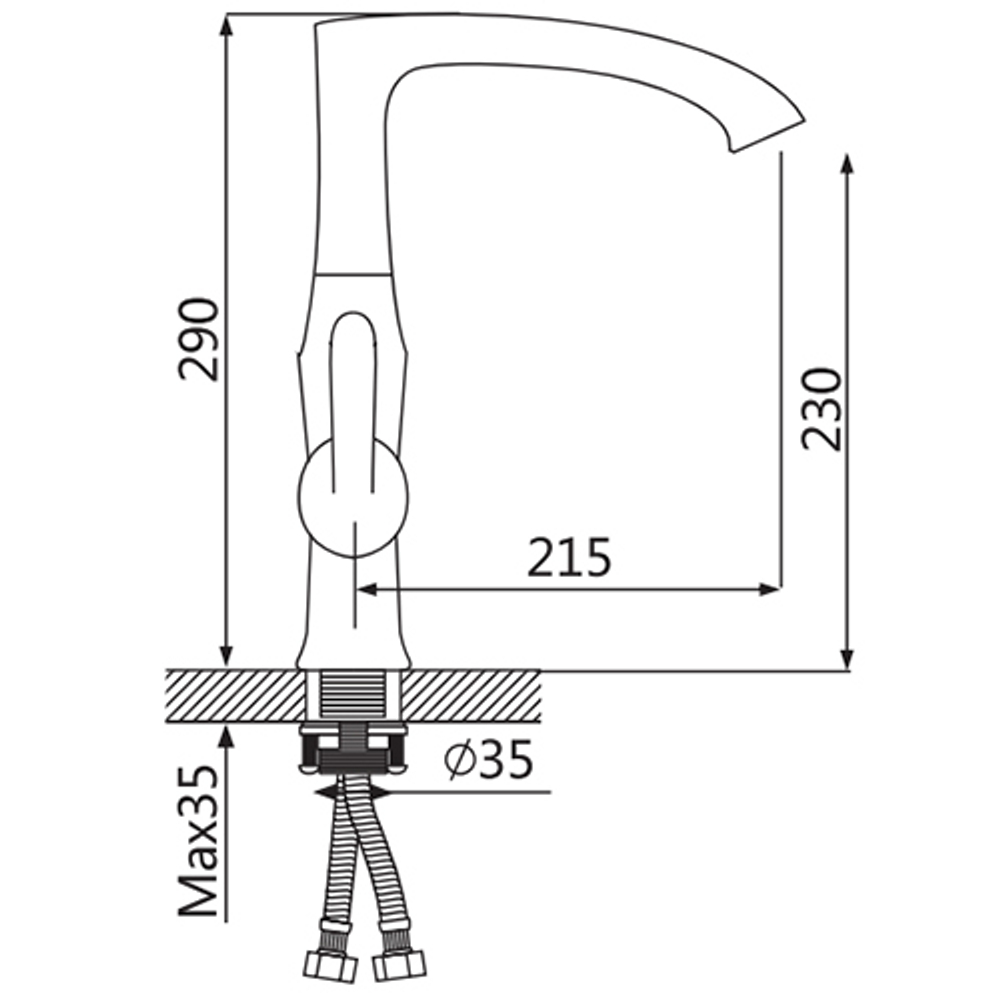 Смеситель для кухни Oute T39 T3913B