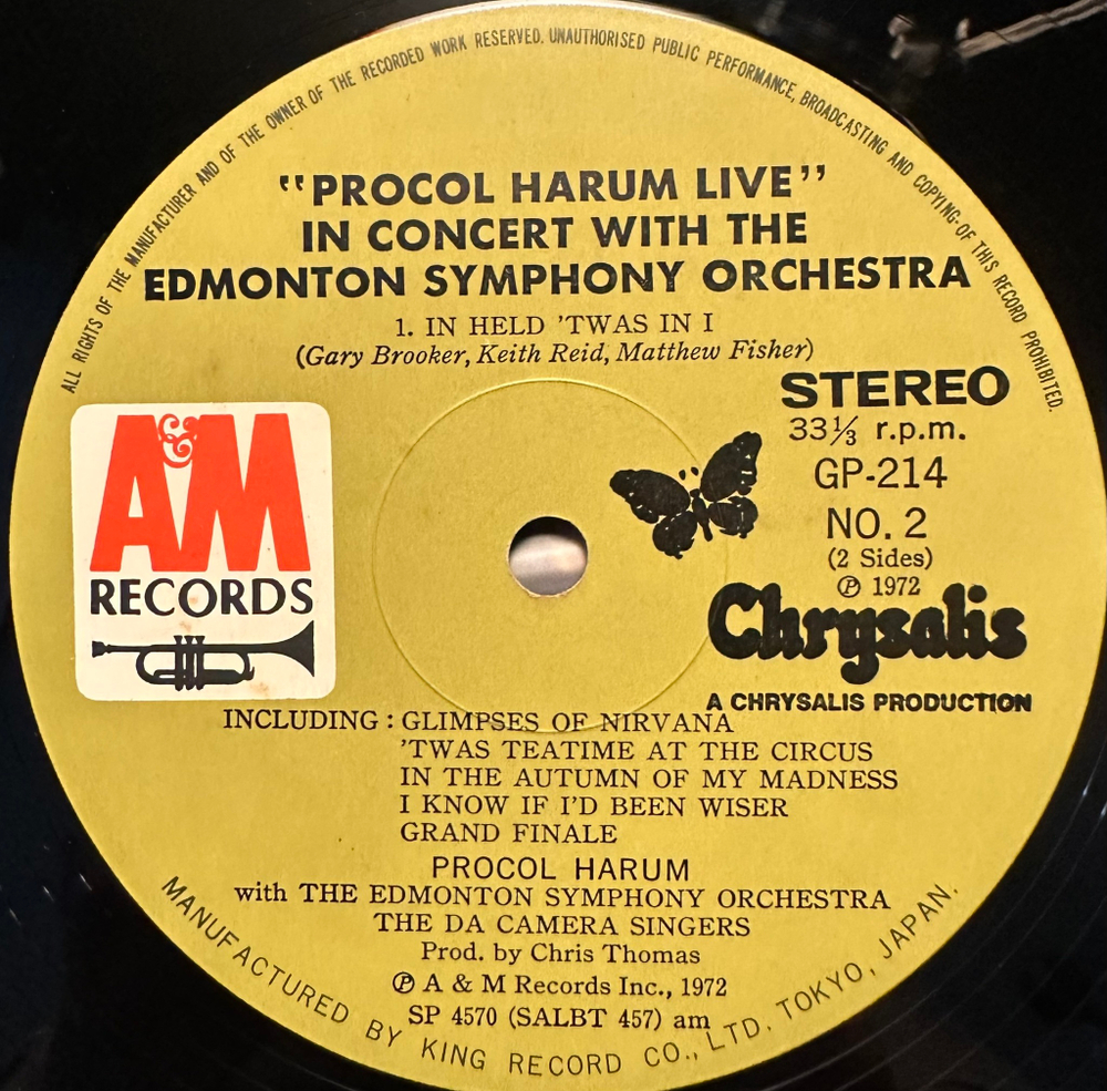 Procol Harum - Live - In Concert With The Edmonton Symphony Orchestra (Япония 1972г.)