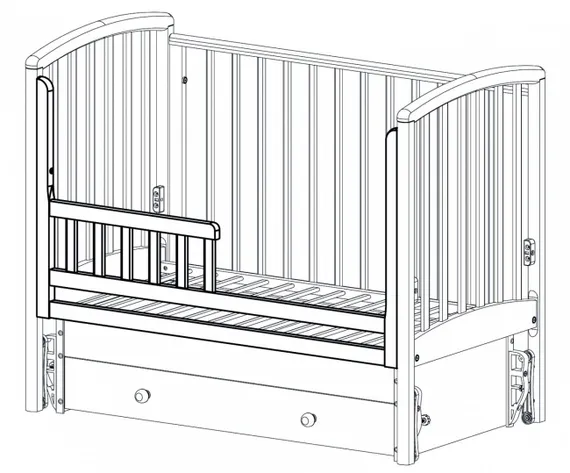 Ограждение для кроватки Гандылян Белая ночь