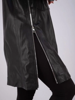 Плащ женский кожаный длинный Турция