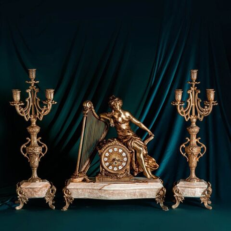 Винтаж: Часовой винтажный гарнитур