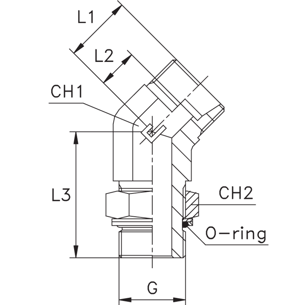 Штуцер FRG45 DS12 BSP3/8" (корпус)