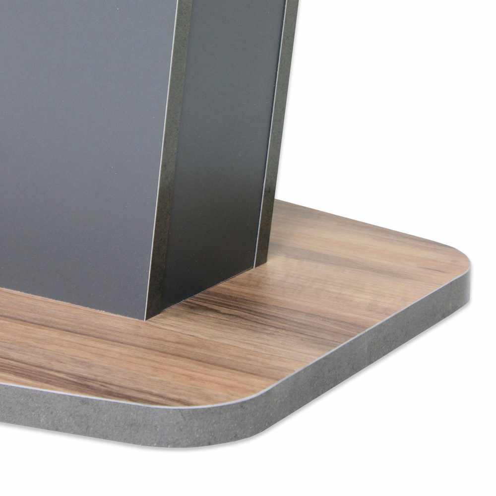 Стол кухонный обеденный раздвижной Цемент светлый/Белый Комфорт 110(145)х68х75 см