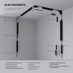 Коннектор угловой Elektrostandard Slim Magnetic внутренний для встраиваемого шинопровода под ГКЛ 12,5мм 85211/00 белый