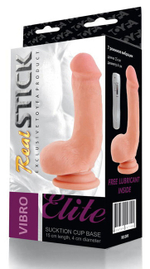 Реалистичный вибро-фаллос на присоске Real Stick (7 режимов, 19,5 см) (Цвет: телесный)