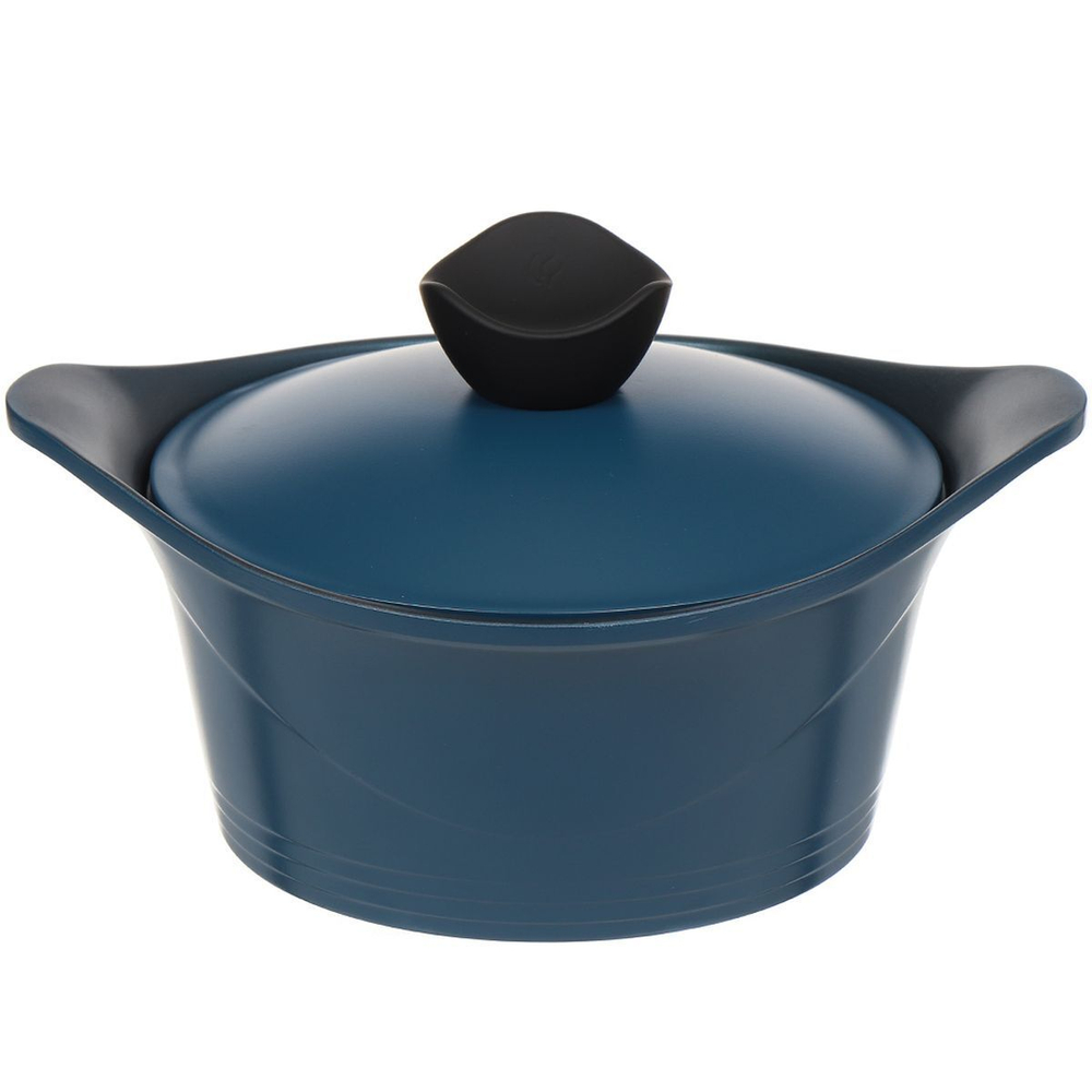 Кастрюля алюминий, антиприг, 2.5 л, с крыш, Daniks, Shoven, KI-T2020-2965C, индукц