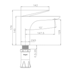 Смеситель для раковины Raglo R07.10.09, графит