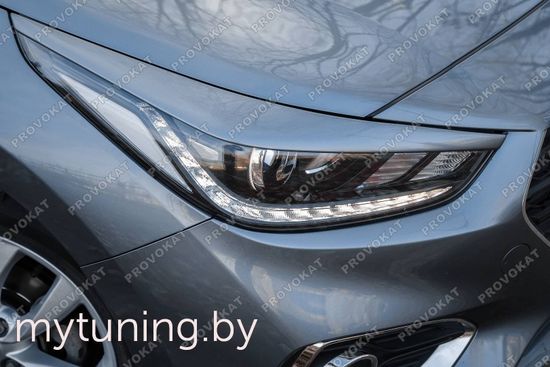 Реснички на фары широкие для Hyundai Solaris II