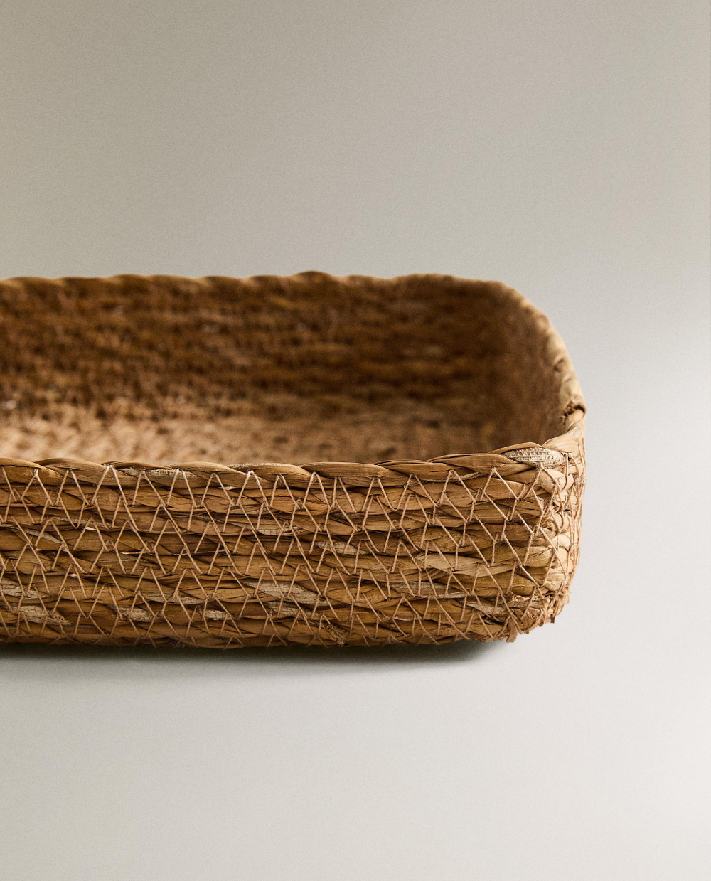 Zara Home Поднос из морской травы, цвет бежевый, 21 см