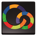 Магнитная деревянная мозаика "Круг Гете",  24 детали