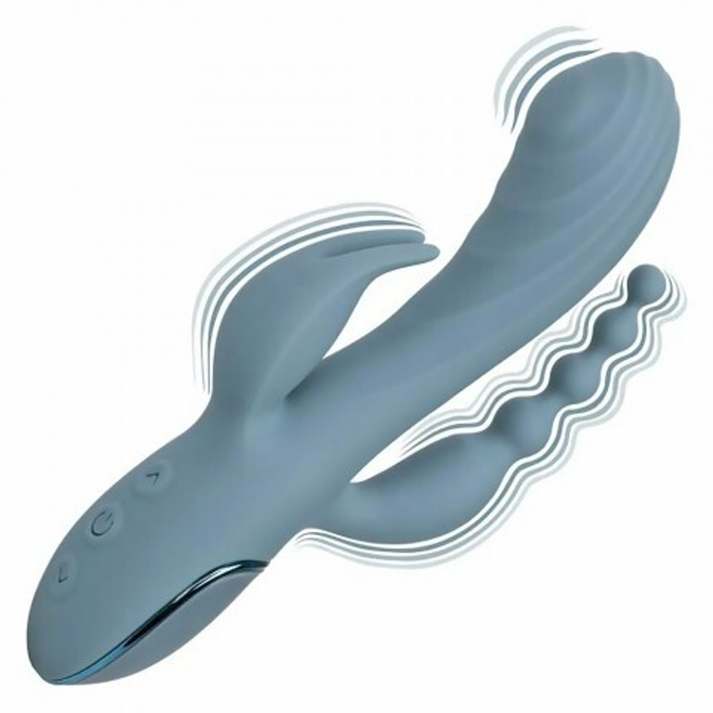 Вибратор тройного действия CalExotics III Triple Ecstasy, 11.5 см x 3.75 см