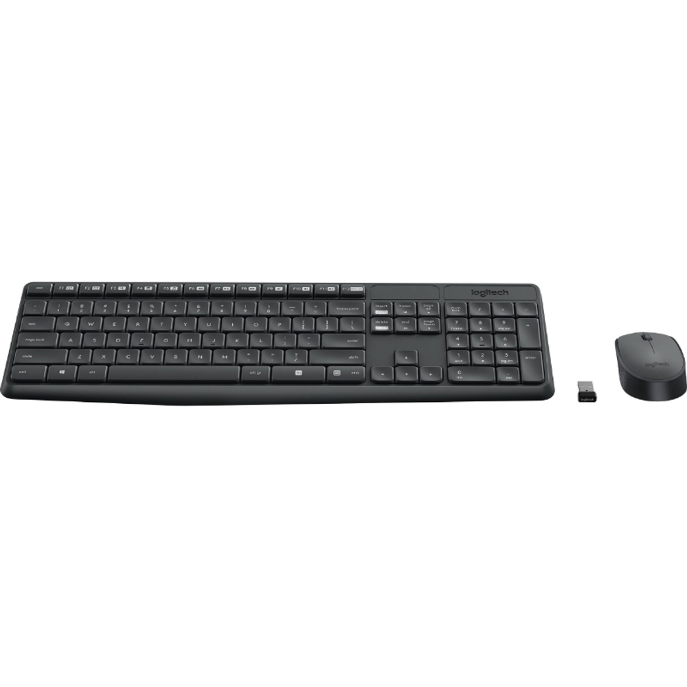 Комплект Logitech MK235 Wireless Desktop (клавиатура+мышь) USB, Black, 920-007948