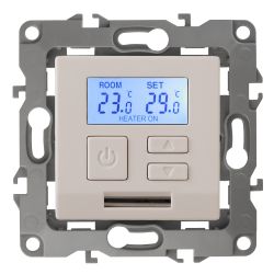 12-4111-02 ЭРА Терморегулятор универс. 230В-Imax16А, IP20, Эра12, слоновая кость | Эра 12 Слоновая кость