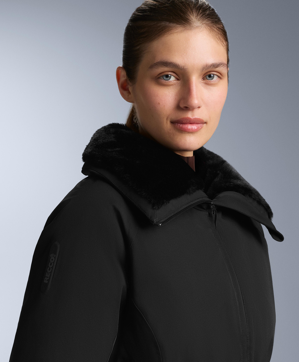 Oysho Водонепроницаемая утепленная куртка Primaloft® SKI, черный