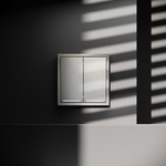 Проходной переключатель встраиваемый VOLTUM S70 двухклавишный с подсветкой 10А, (шелк)