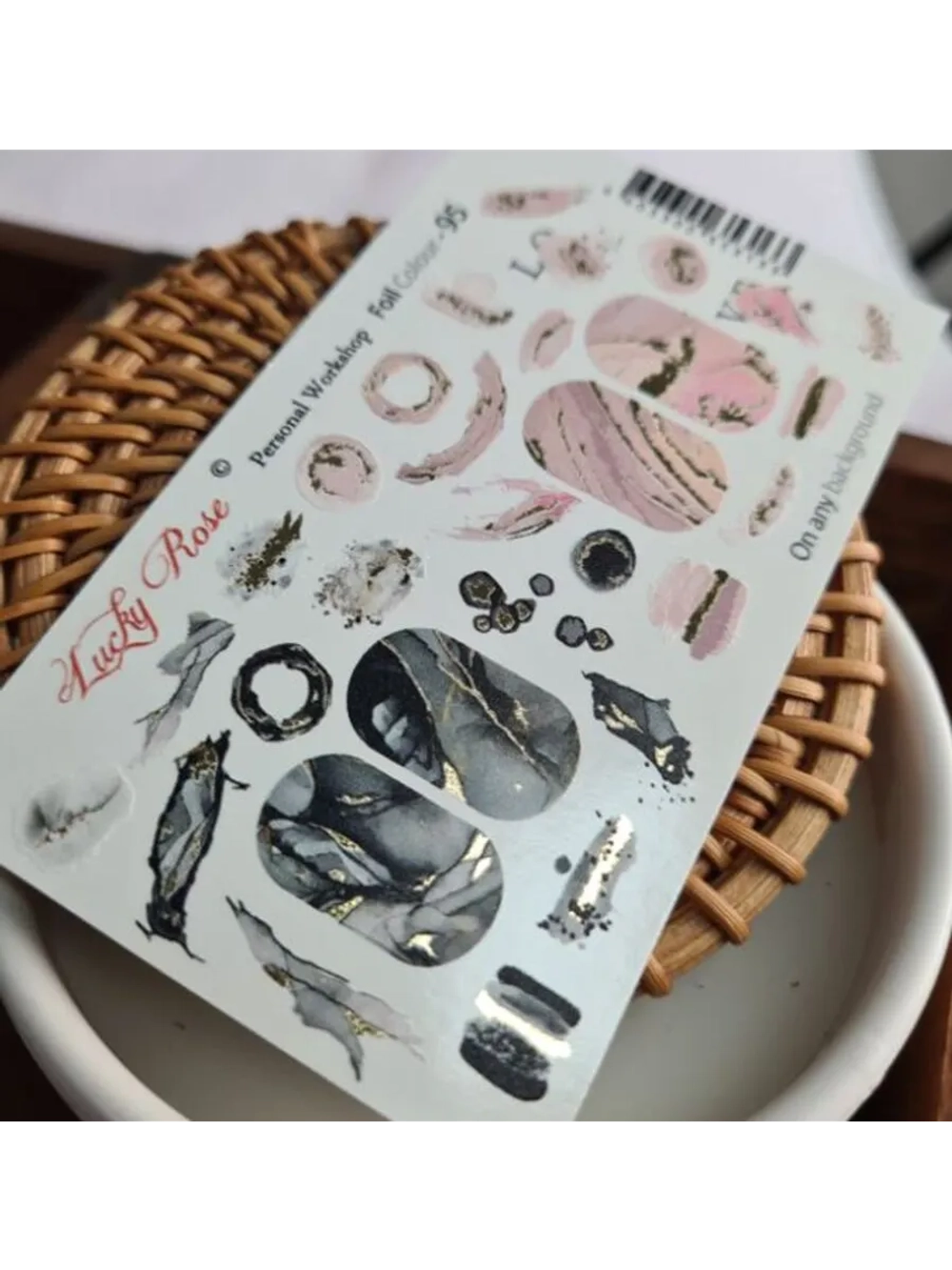 Lucky Rose Слайдеры наклейки для ногтей Foil 95