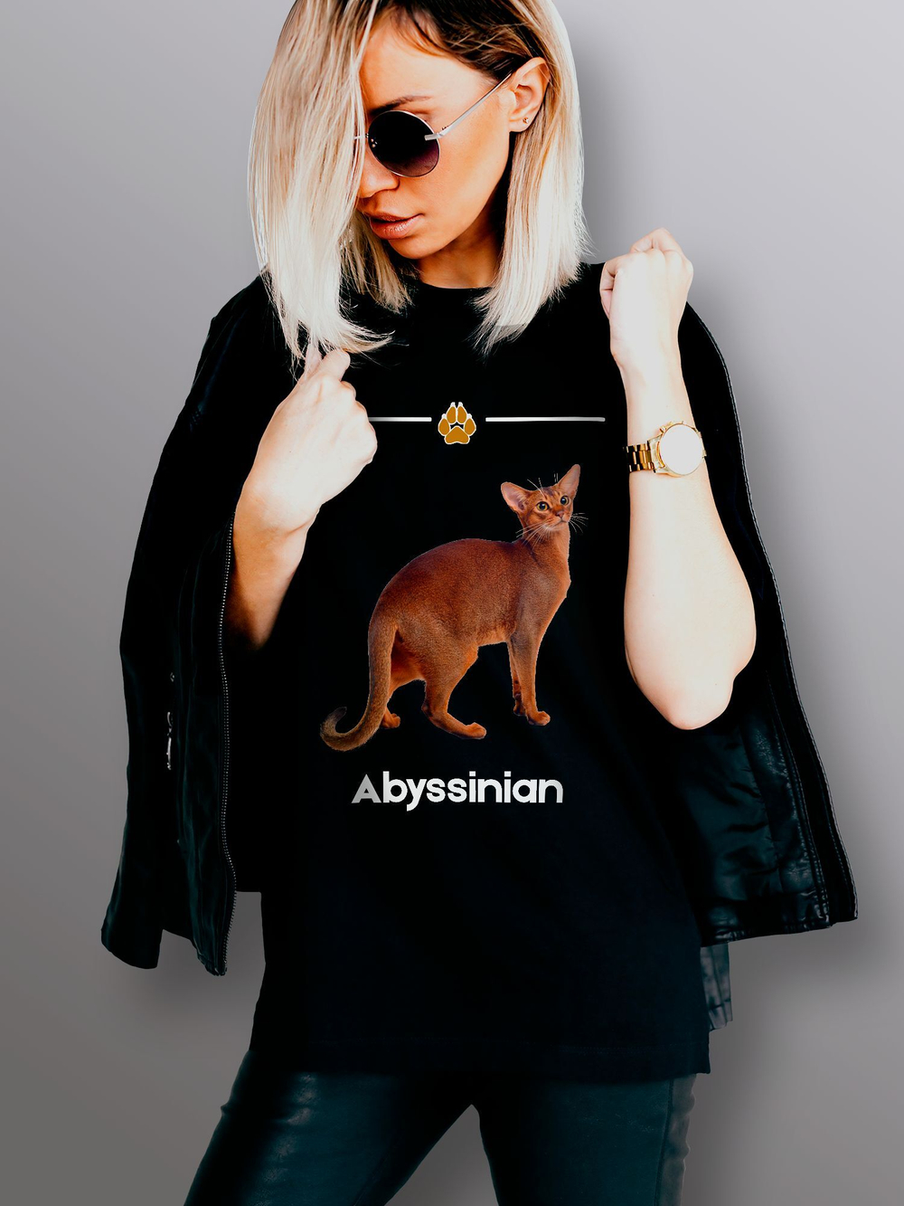 Футболка абиссинская кошка
