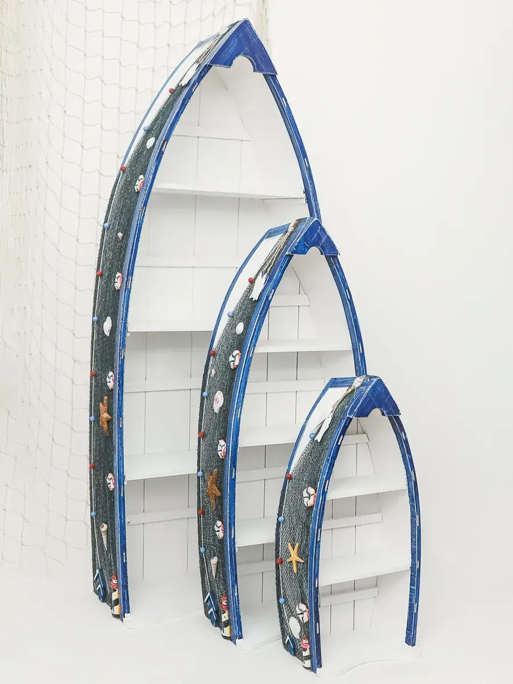 Полки напольные в морском стиле 3 шт