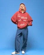 Худи Bruler d'Amour Temps de Liberté красное