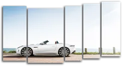 Модульная картина "Авто на причале"