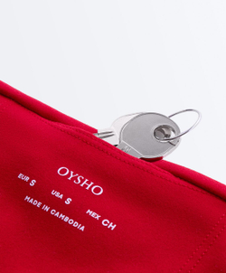 OYSHO Велосипедки Comfortlux с высокой посадкой длиной 10 см, насыщенный красный