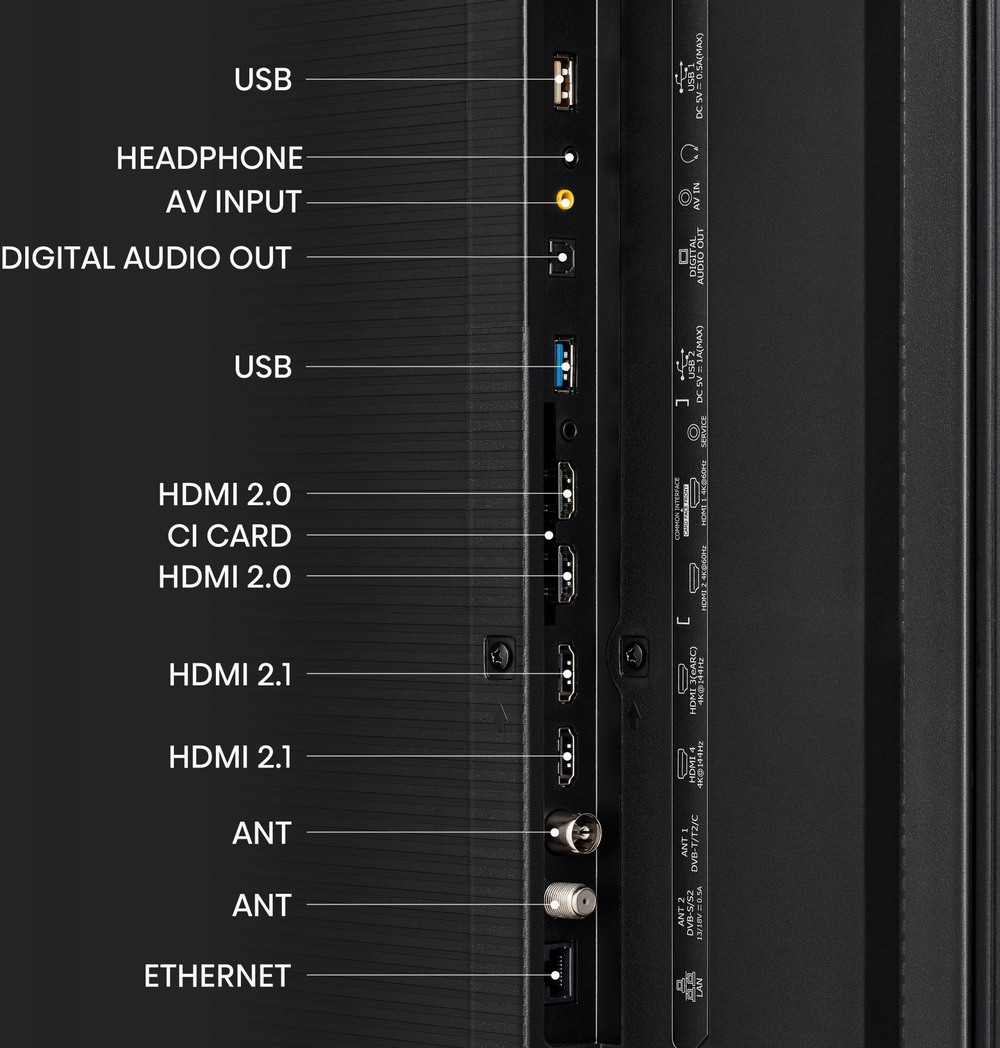 Телевизор LED Hisense 65" 65UXKQ темно-серый 4K Ultra HD 120Hz DVB-T DVB-T2 DVB-C DVB-S DVB-S2 USB WiFi Smart TV