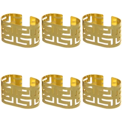 Набор колец для салфеток 6шт «Олимпия» 5,5*3см, золото