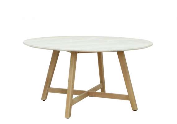 Комплект уличной мебели Mali из массива эвкалипта, стол Ø150 см, 6 стульев