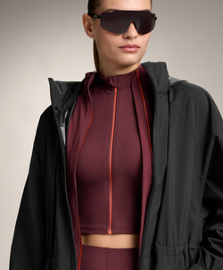 Oysho Топ Compressive на молнии, гранатовый