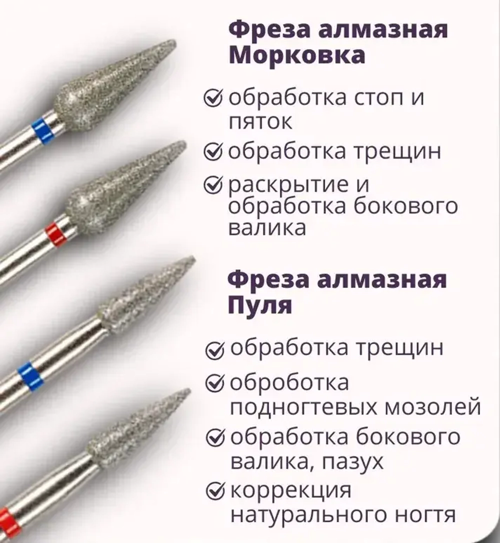 Набор фрез для маникюра и педикюра 20 шт.