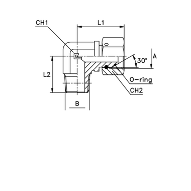 Соединение PFN90 BSP 5/8 - NPT 1/2
