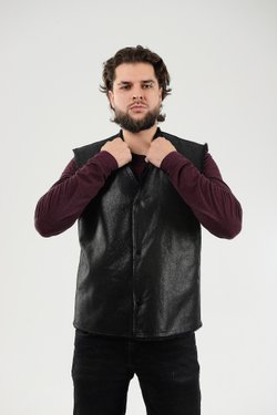 мужской жилет из овчины