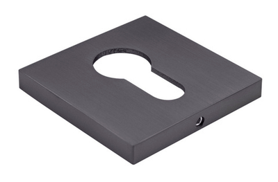 Накладка MORELLI MH-KH-S6 на евроцилиндр GR графит, квадрат. розетка 6 мм