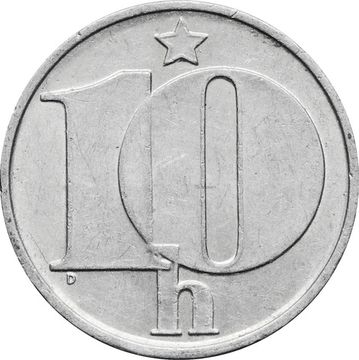 10 геллеров 1974-1990 Чехословакия