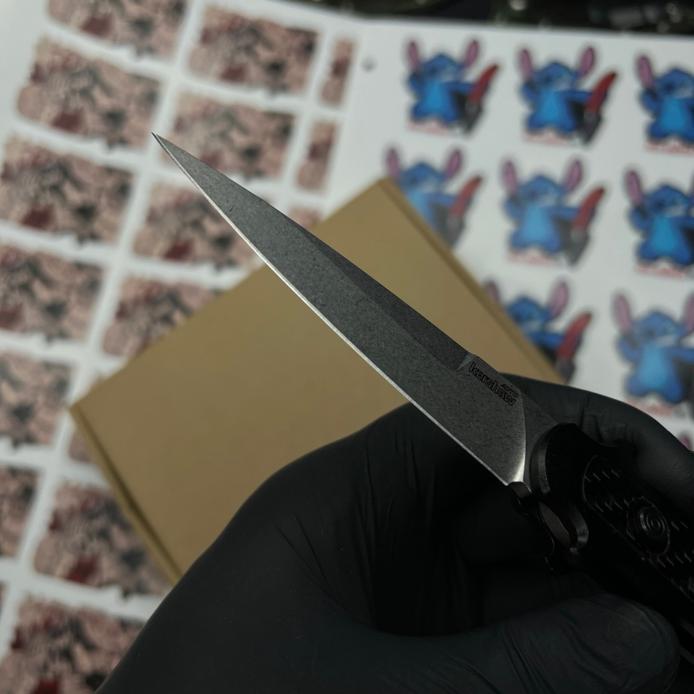 Нож Kershaw Launch 8 BLACK 7150 - черная рукоять, клинок стоунвош
