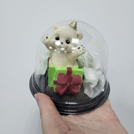 Фигурка из шоко глазури Мишка в коробке №2