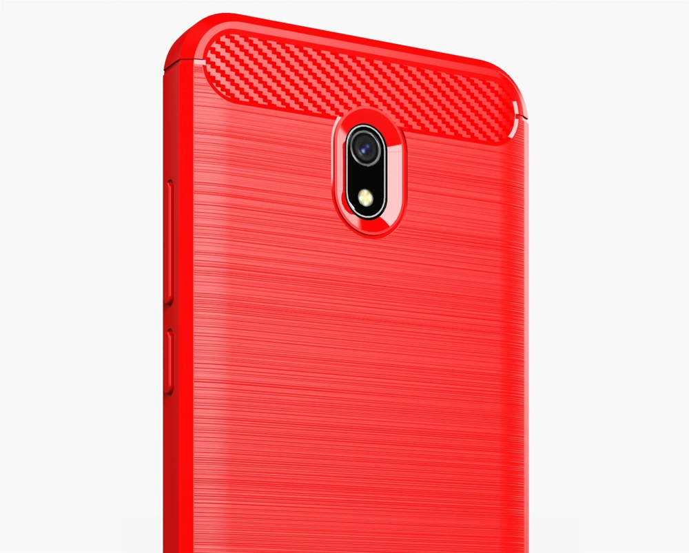 Чехол для Xiaomi Redmi 8A цвет Red (красный), серия Carbon от Caseport