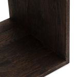 Полка напольная ЭДГАР 70х28х35 см деревянная / Полка модульная дизайнерская из массива дуба / цвет черный дуб