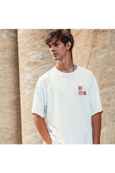 viptasarımtshirt унисекс красная красная передняя маска с принтом кошки велосипедный воротник Oversize Mold Базовая хлопковая футболка